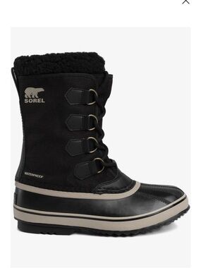 SOREL Winter Carnival Women's Winter Waterproof Boot. Black. Size 8.